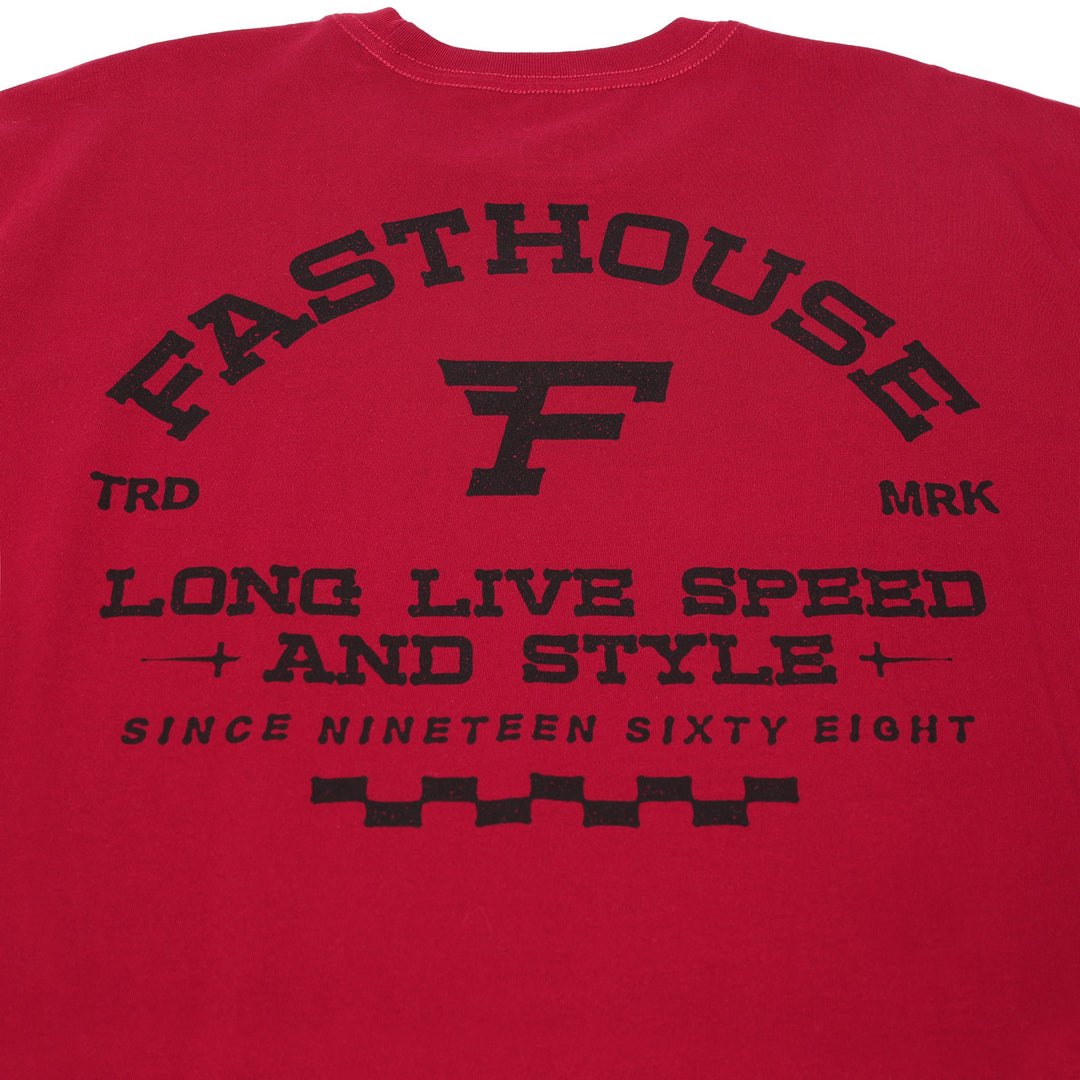 Fasthouse Arthur SS Tee Cardinal - Close-Up of Graphic on Back