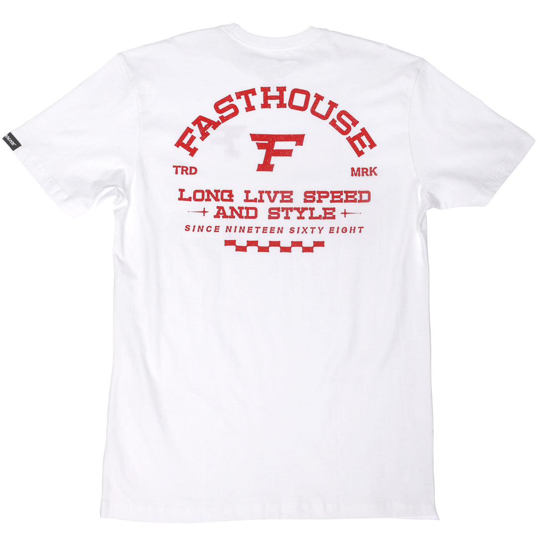 Fasthouse Arthur SS Tee White - Rear View