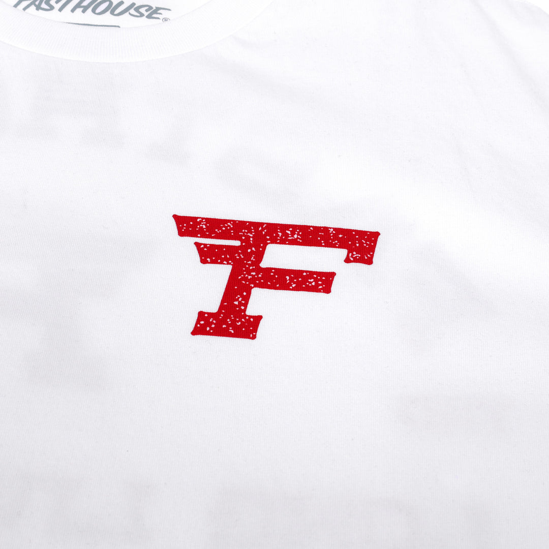 Fasthouse Arthur SS Tee White - Close-Up of Graphic on Front