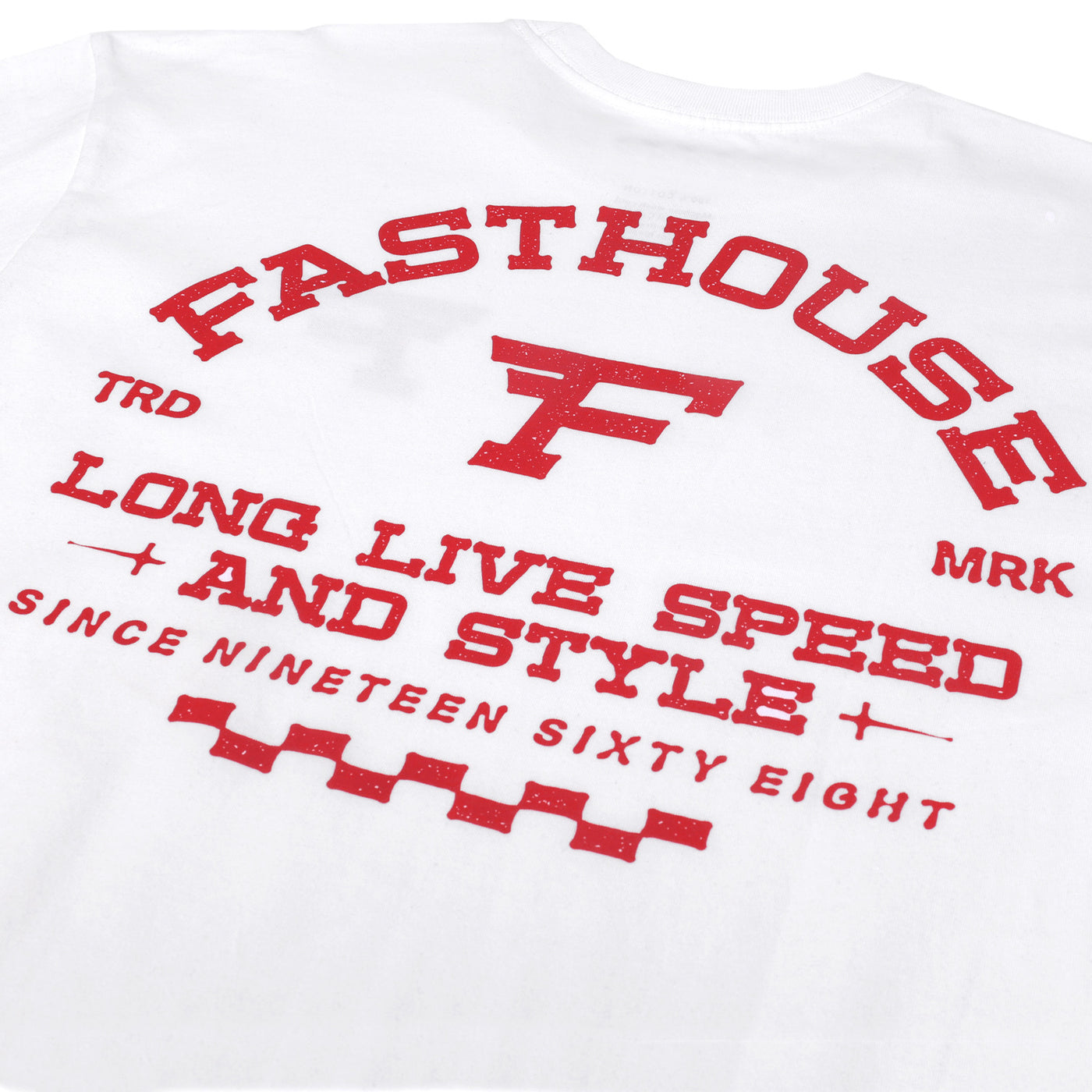 Fasthouse Arthur SS Tee White - Close-Up of Graphic on Back