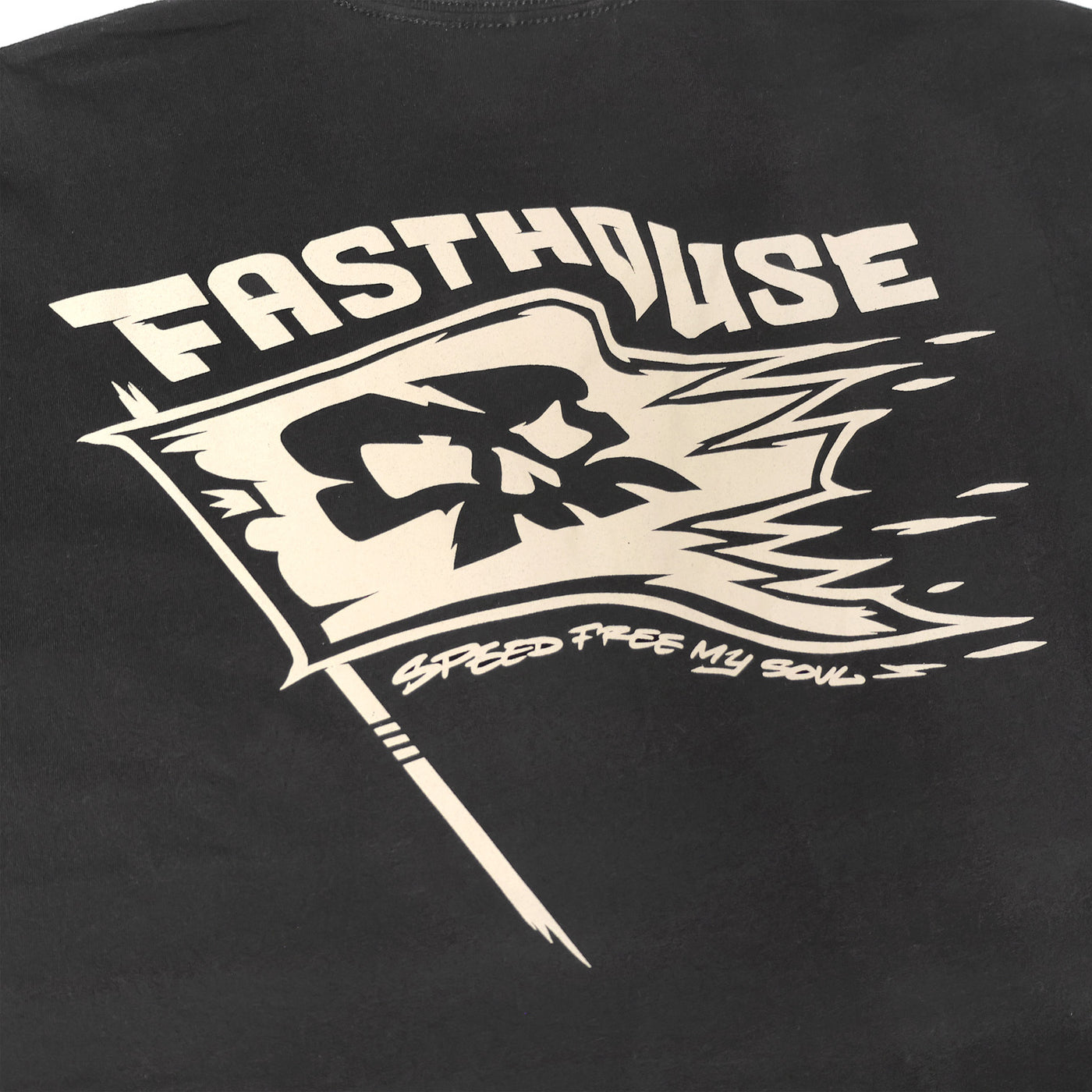 Fasthouse Beckon SS Tee Black - Close-up of Graphic on Back