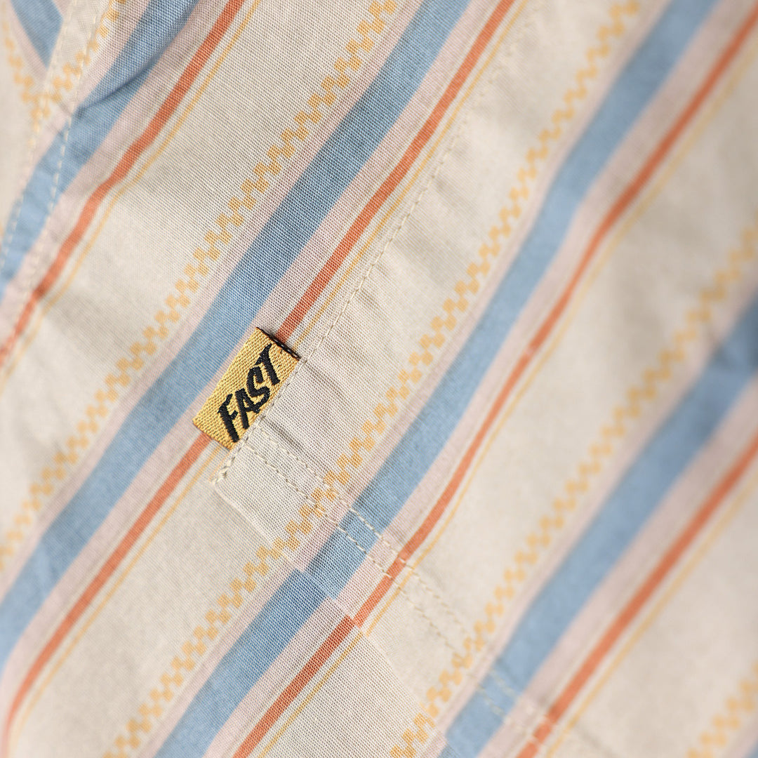 Fasthouse Bess Button-Up Shirt Cream - Close-Up of Chest Pocket
