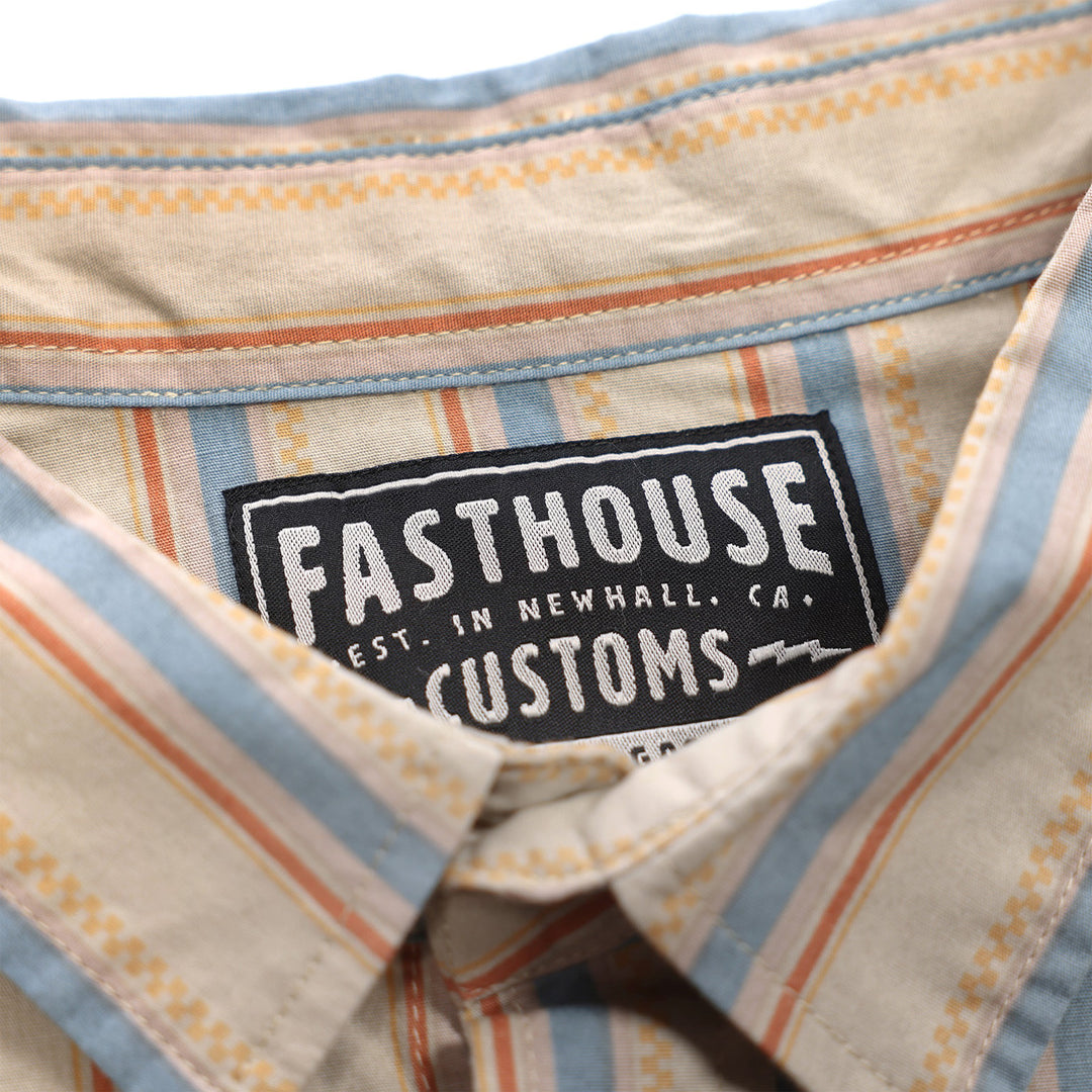 Fasthouse Bess Button-Up Shirt Cream - Close-Up of Interior Label