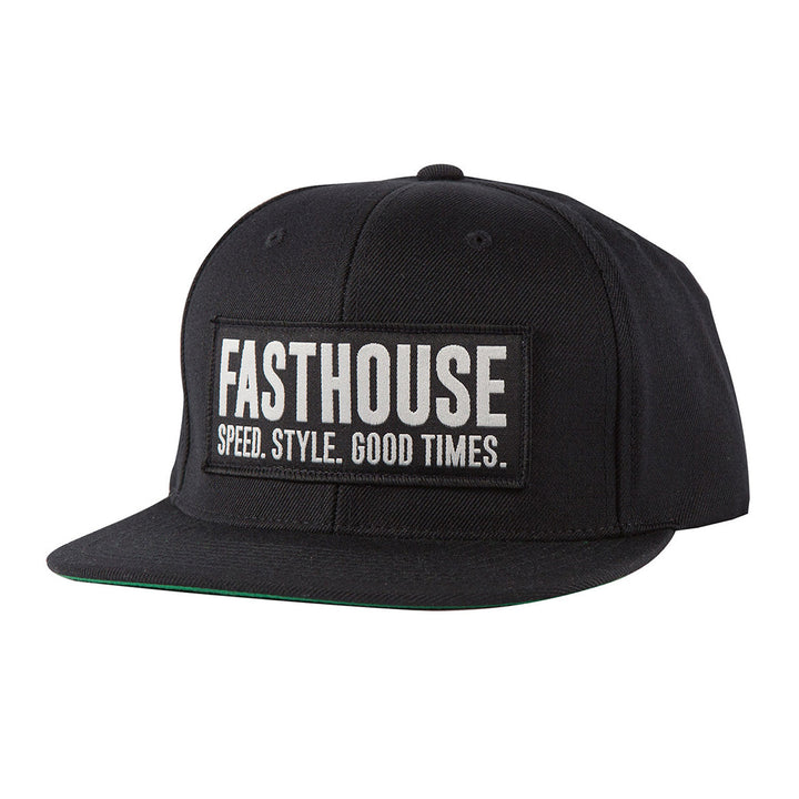 Fasthouse Blockhouse Hat Black - Front Side View