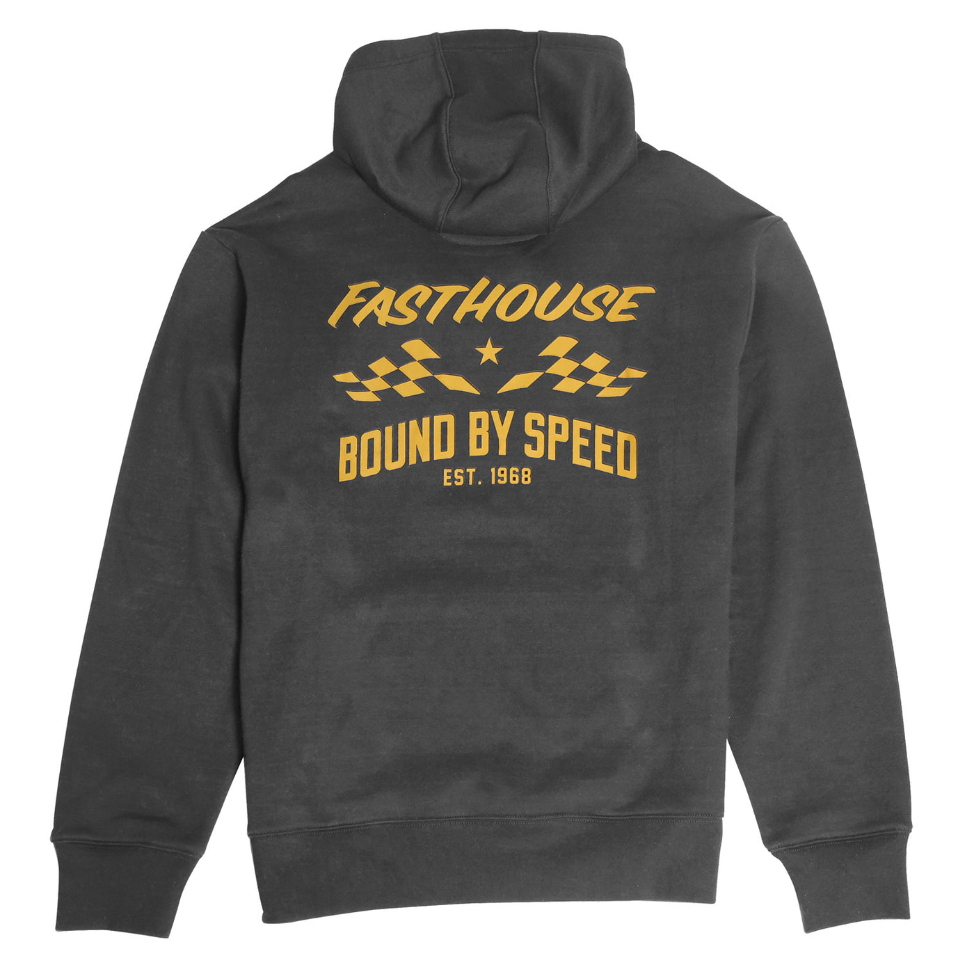 Fasthouse Bound Hooded Pullover Black - Rear View