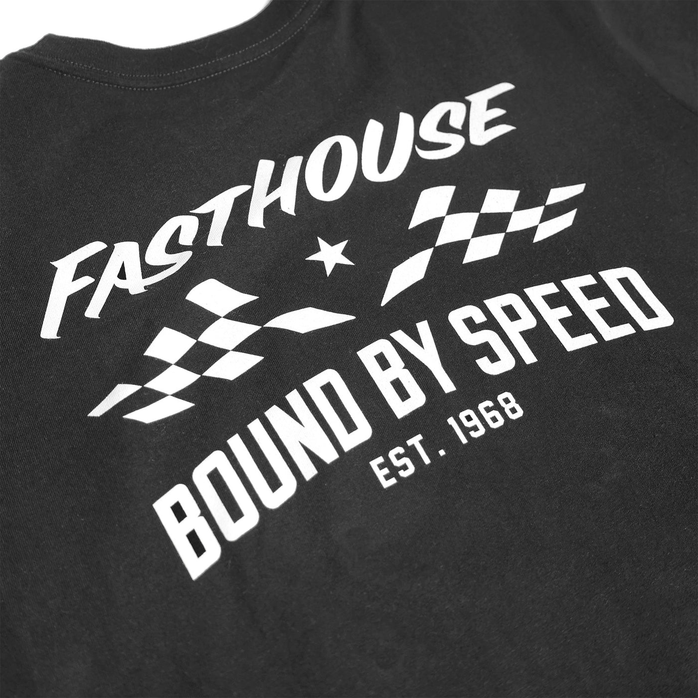 Fasthouse Bound LS Tee Black - Close-Up of Graphic on Back