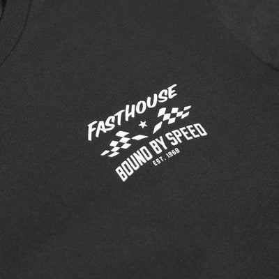 Fasthouse Bound LS Tee Black - Close-Up of Graphic on Front