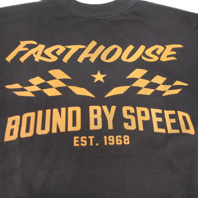 Fasthouse Bound SS Tee Black - Close-Up of Graphic on Back