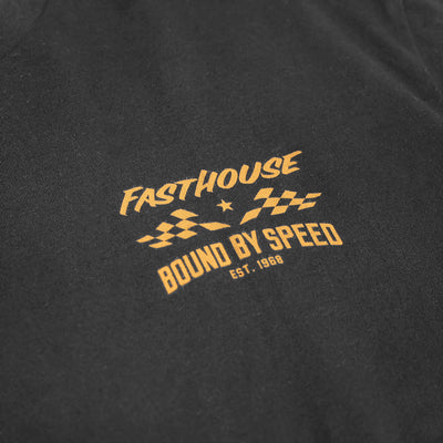 Fasthouse Bound SS Tee Black - Close-Up of Graphic on Front