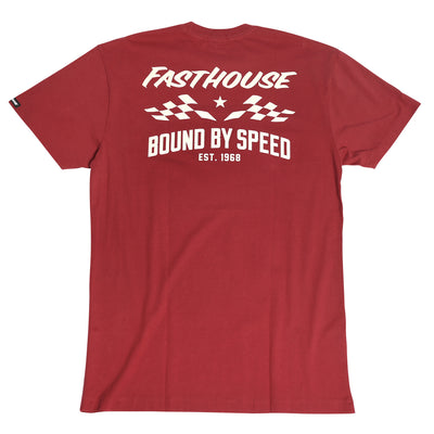 Fasthouse Bound SS Tee Cardinal - Rear View