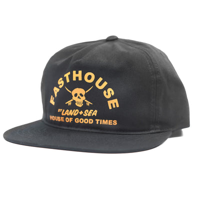 Fasthouse Break Hat Black - Front Side View