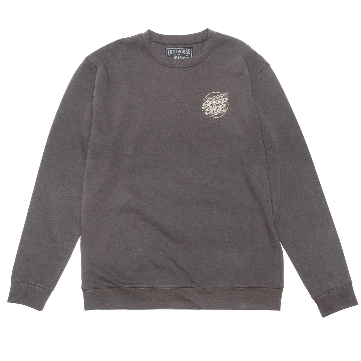Fasthouse Burner Crew Neck Pullover Shadow - Front View