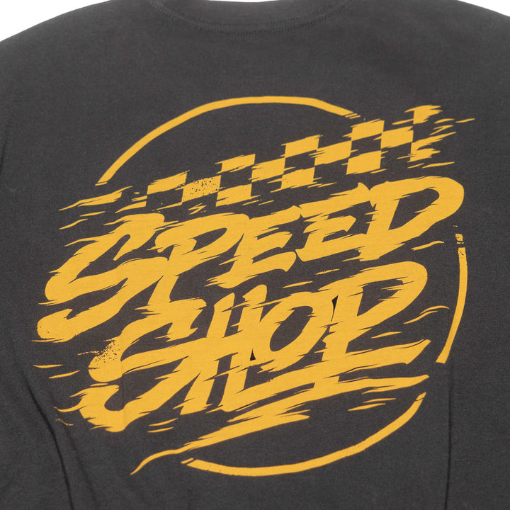 Fasthouse Burner SS Tee Black - Close-Up of Graphic on Rear