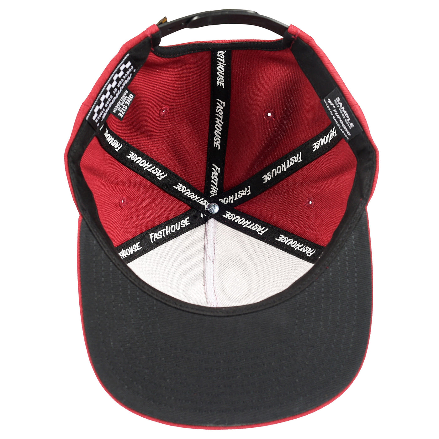 Fasthouse Capone Hat Oxblood - Bottom Up View