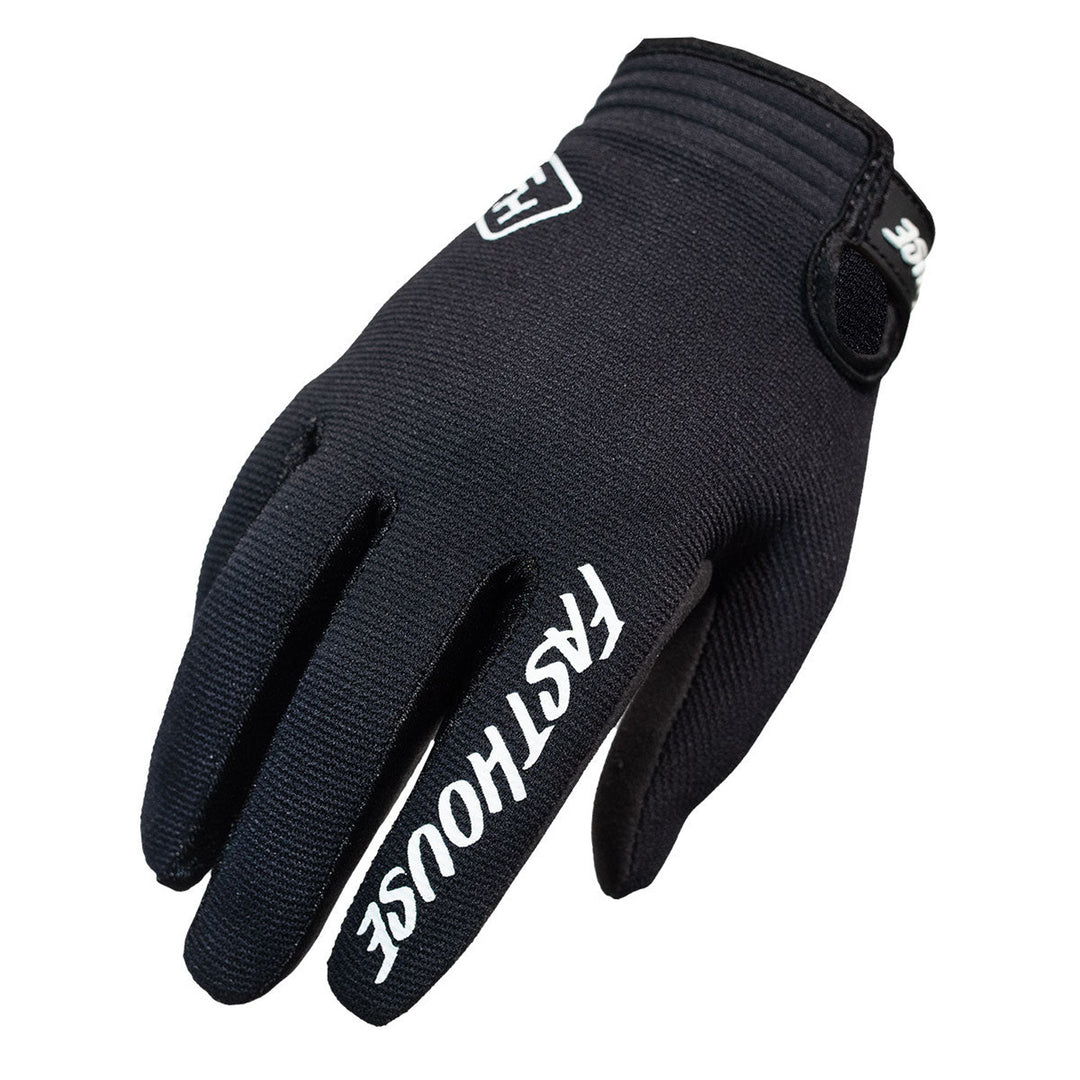 Fasthouse Carbon Glove Black - Back of Hand View