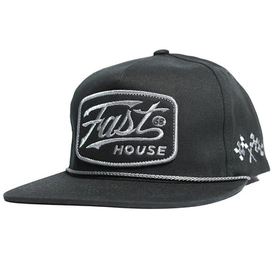 Fasthouse Carrera Hat Black - Front Side View