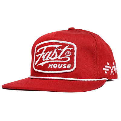 Fasthouse Carrera Hat Red - Front Side View