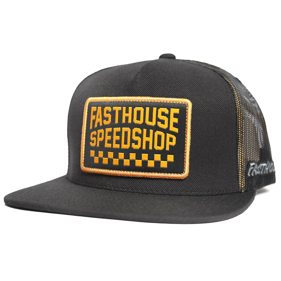 Fasthouse Chalet Hat Black - Front Side View