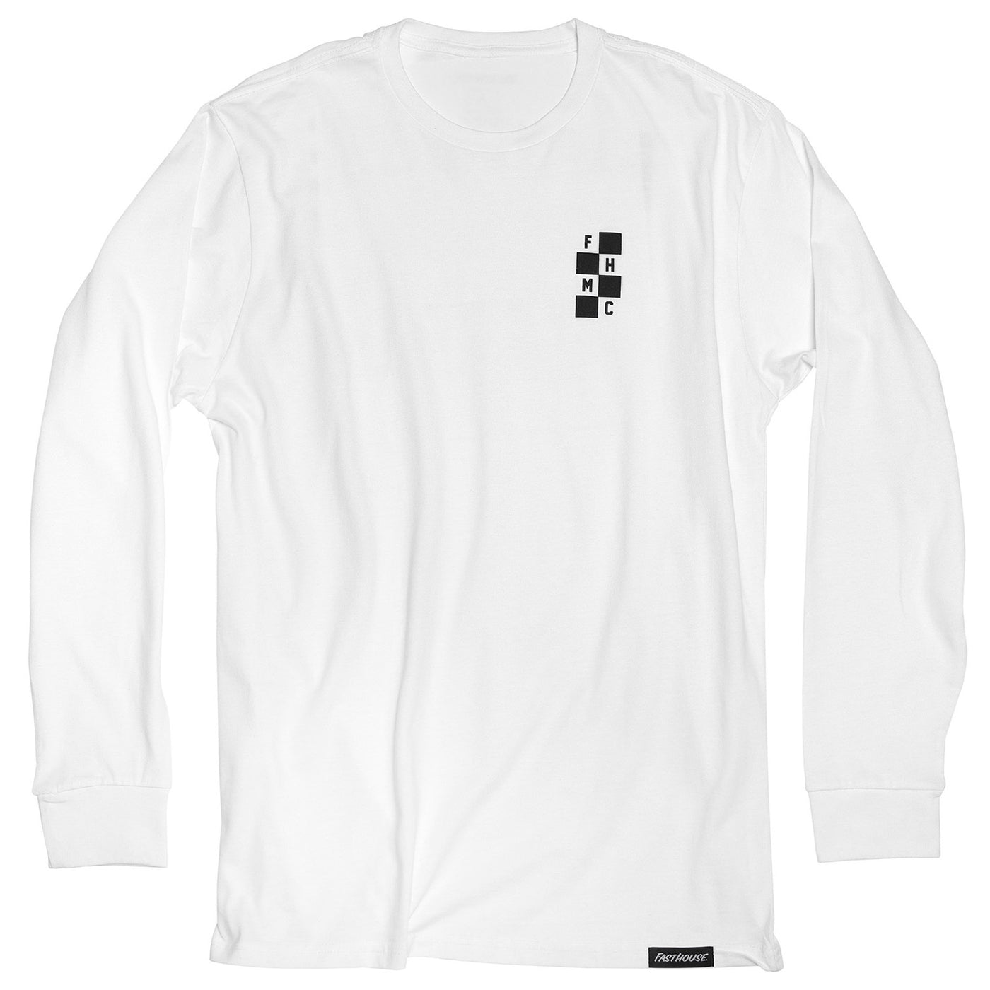 Fasthouse Chalet Long Sleeve Tee White - Front View