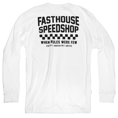 Fasthouse Chalet Long Sleeve Tee White - Rear View