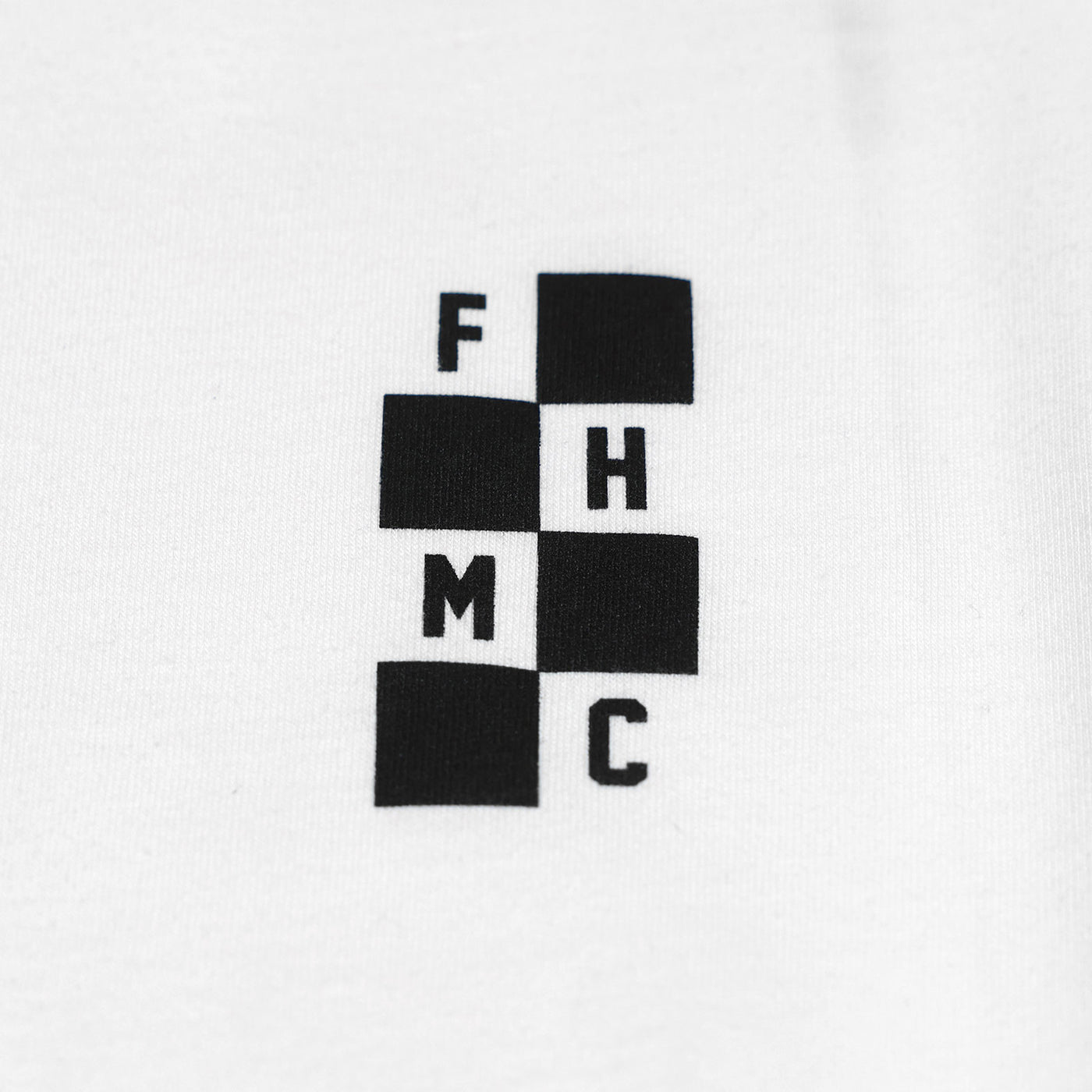 Fasthouse Chalet Long Sleeve Tee White - Close-Up of Graphic on Front