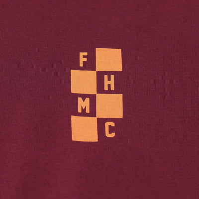 Fasthouse Chalet Tee Maroon - Close-Up of Graphic on Front