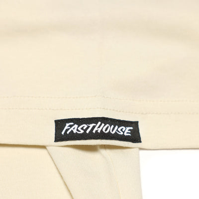 Fasthouse Champion Tee Natural - Close-Up of Logo Sewn into Hem