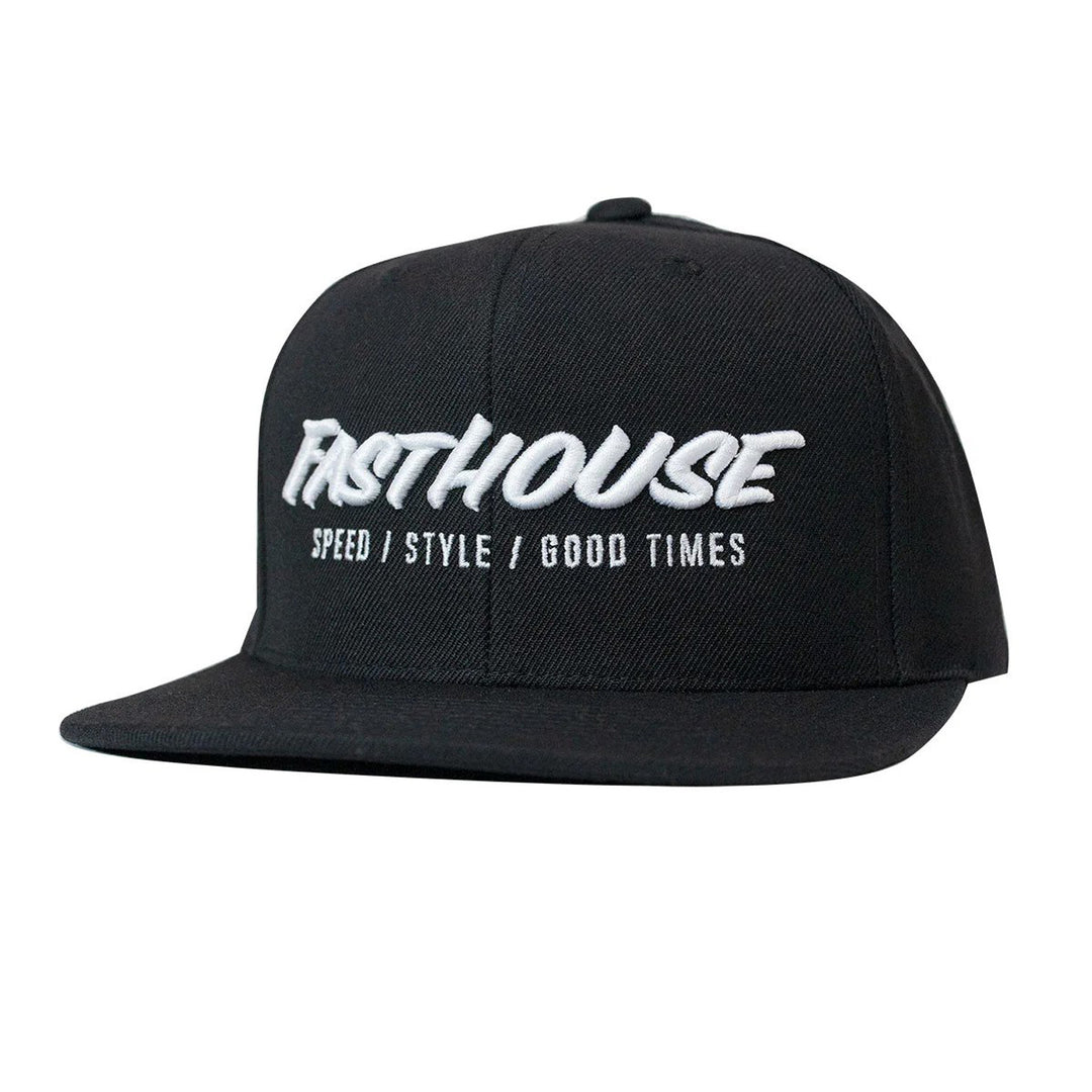 Fasthouse Classic Hat Black - Front Side VIew
