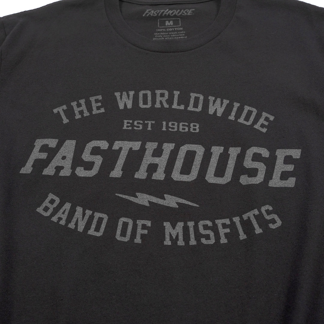 Fasthouse Coalition Tee Black - Close-Up of Graphic on Front