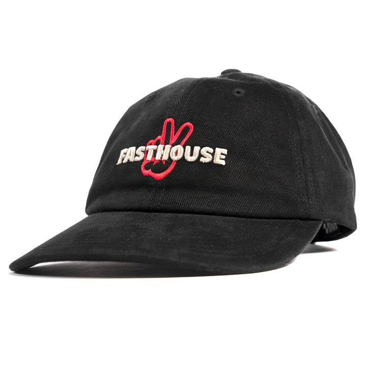 Fasthouse Coast 2 Coast Dad Hat Black - Front Side View