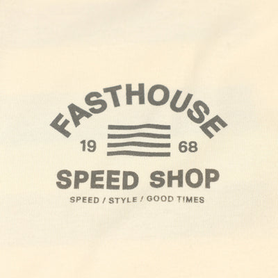 Fasthouse Cobalt Tee Natural - Close-Up of Graphic on Front