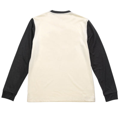 Fasthouse Capone Yarn Dye LS Tee Off White/Black - Rear View