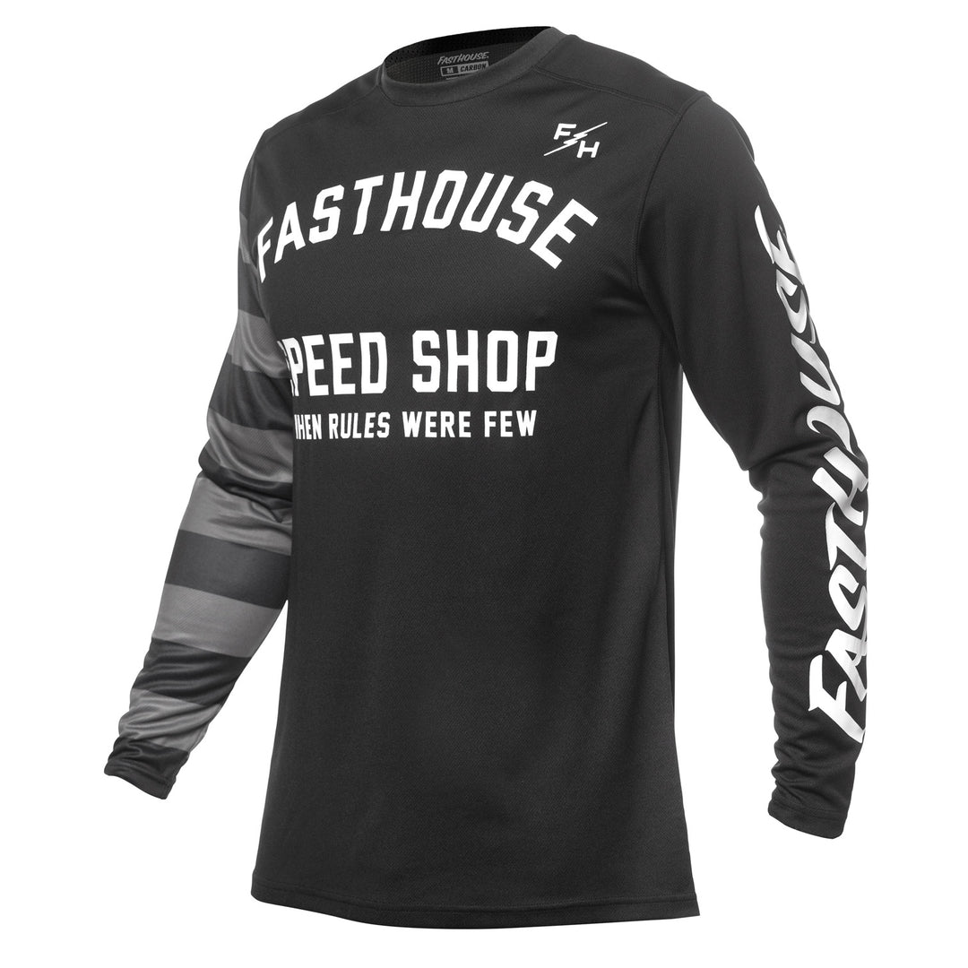 Fasthouse Carbon Eternal Jersey Black/Black - Front View