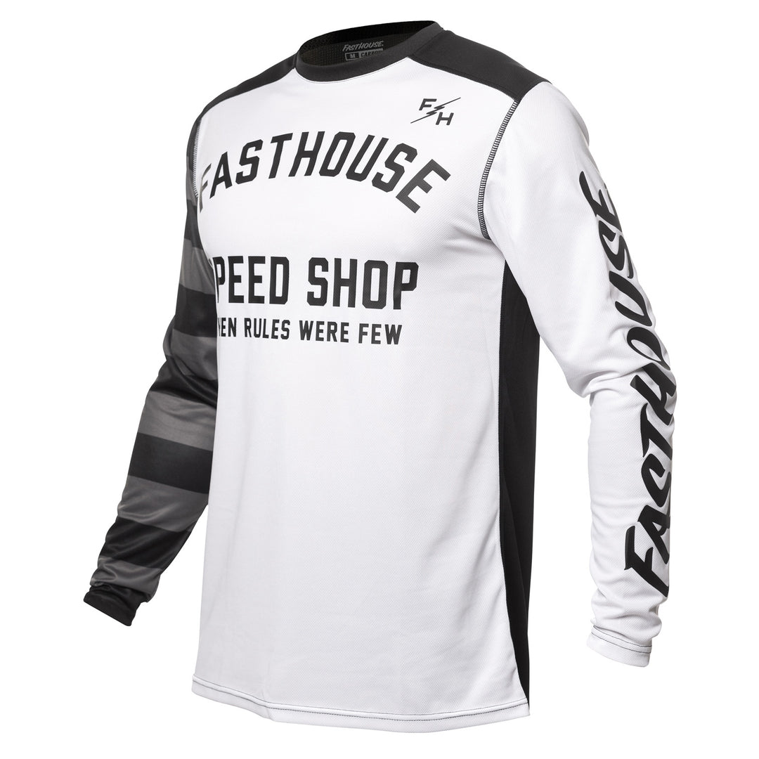 Fasthouse Carbon Eternal Jersey White/Black - Front View