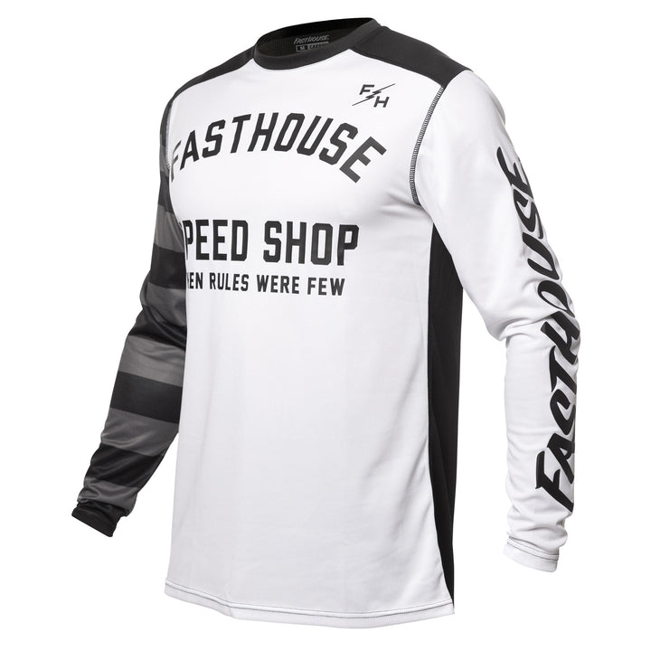 Fasthouse Carbon Eternal Jersey White/Black - Front View