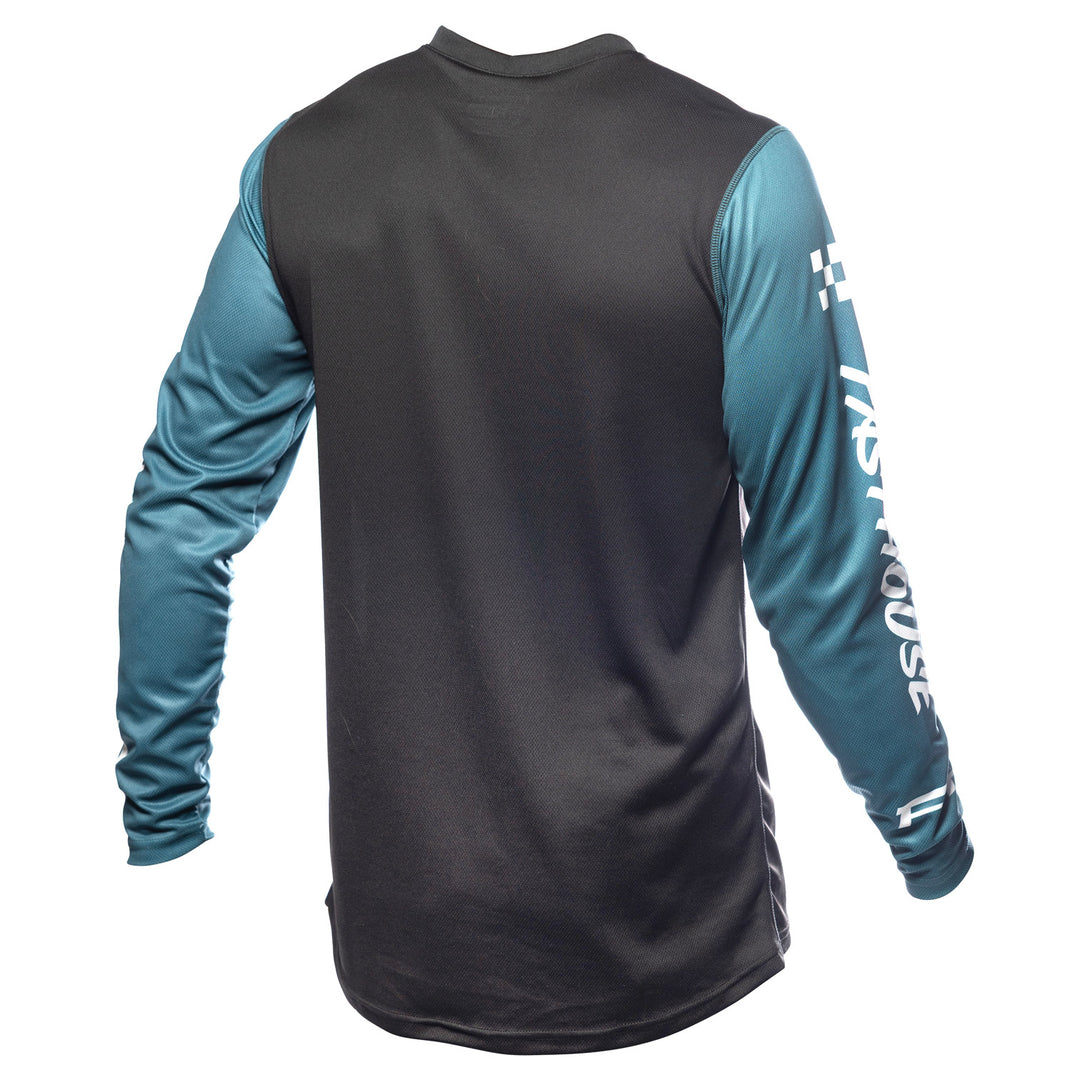 Fasthouse Carbon Force Jersey Teal - Rear View