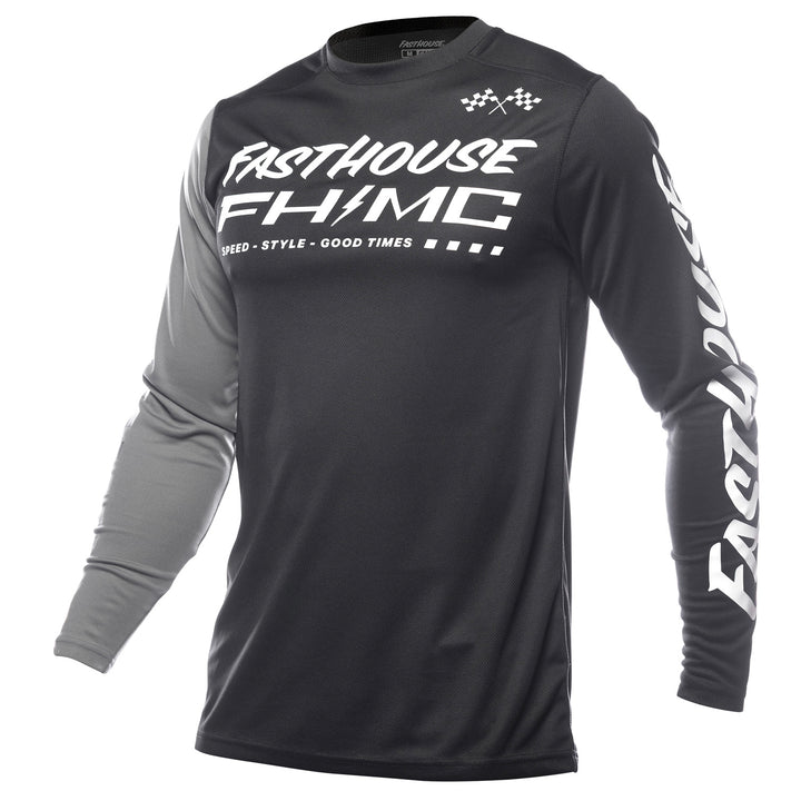 Fasthouse Carbon Method Jersey Black/Gray - Front View