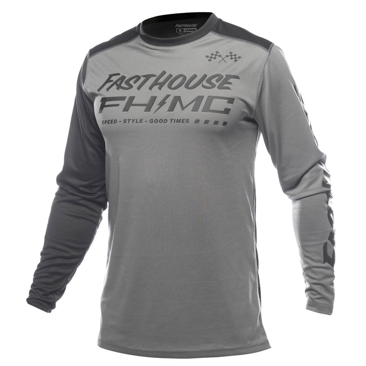 Fasthouse Carbon Method Jersey Gray/Black - Front View