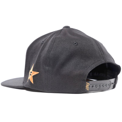 Fasthouse Crown Hat Black - Rear Side View