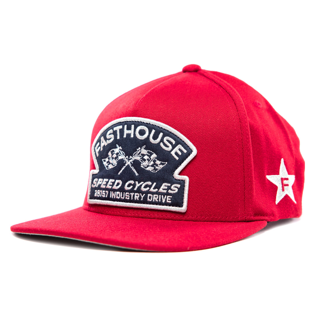 Fasthouse Crown Hat Cardinal - Front Side View