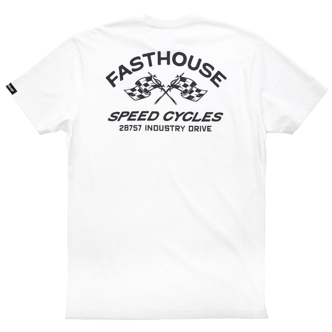 Fasthouse Crown SS Tee White - Rear View