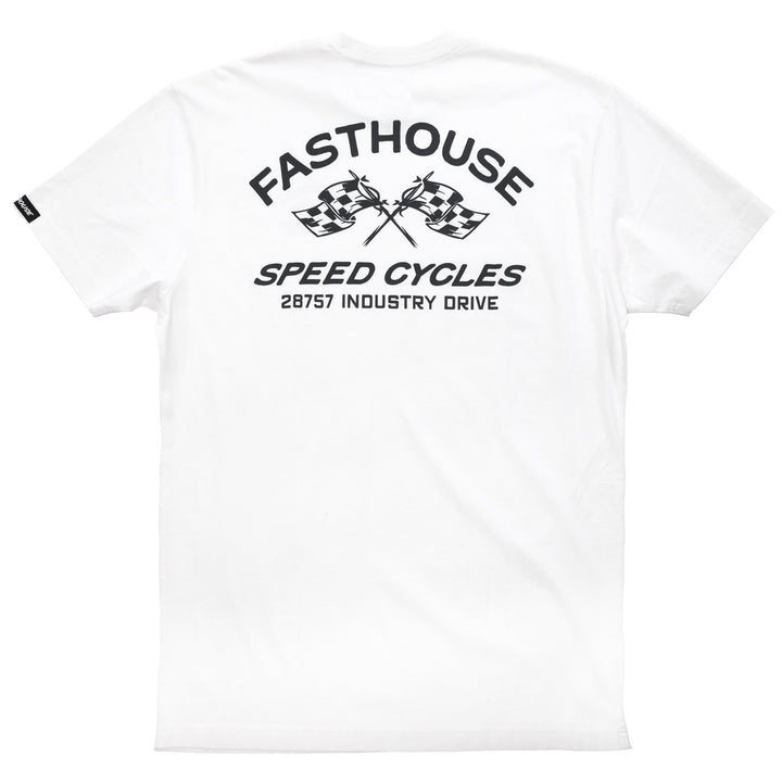 Fasthouse Crown SS Tee White - Rear View