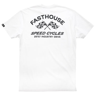 Fasthouse Crown SS Tee White - Rear View