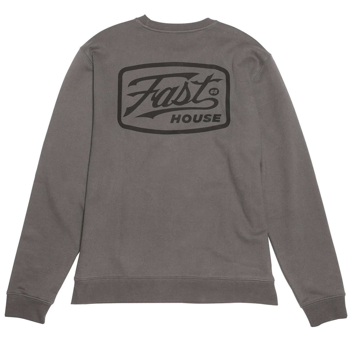 Fasthouse Carrera Crew Neck Pullover Charcoal - Rear View