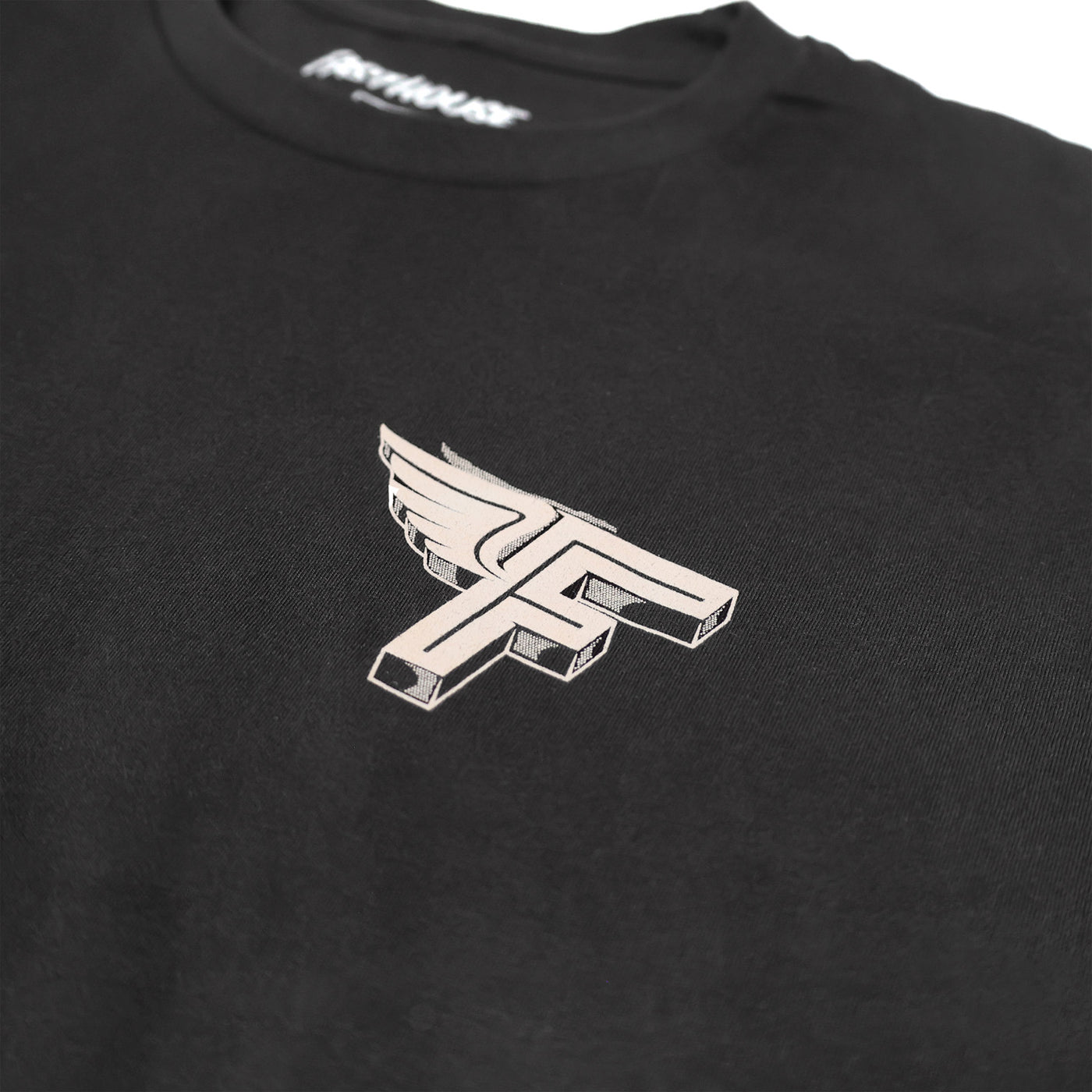 Fasthouse Dash SS Tee Black - Close-Up of Graphic on Front