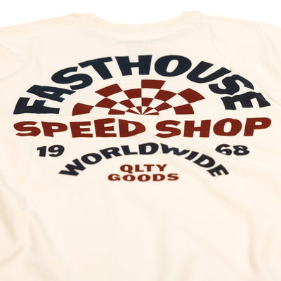 Fasthouse Deco Tee Natural - Close-Up of Graphic on Back