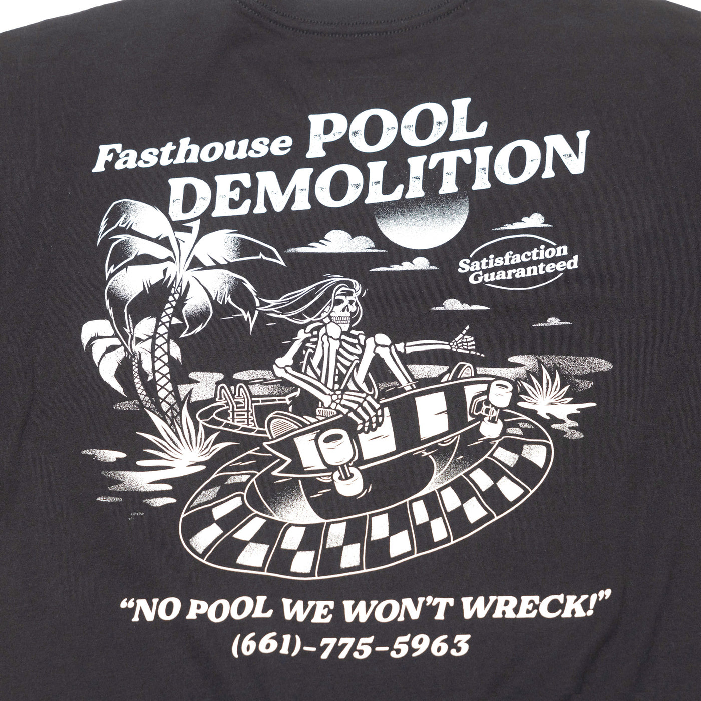 Fasthouse Demolition SS Tee Black - Close-Up of Graphic on Rear