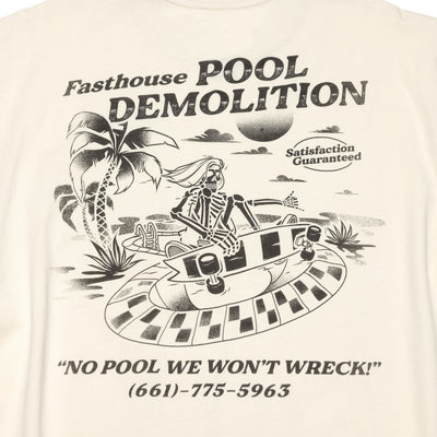 Fasthouse Demolition SS Tee Natural - Close-Up of Graphic on Rear