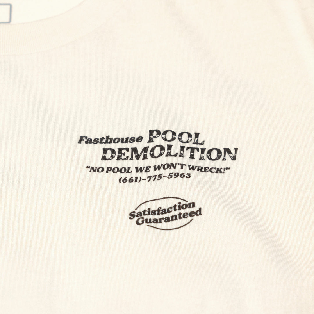 Fasthouse Demolition SS Tee Natural - Close-Up of Graphic on Front