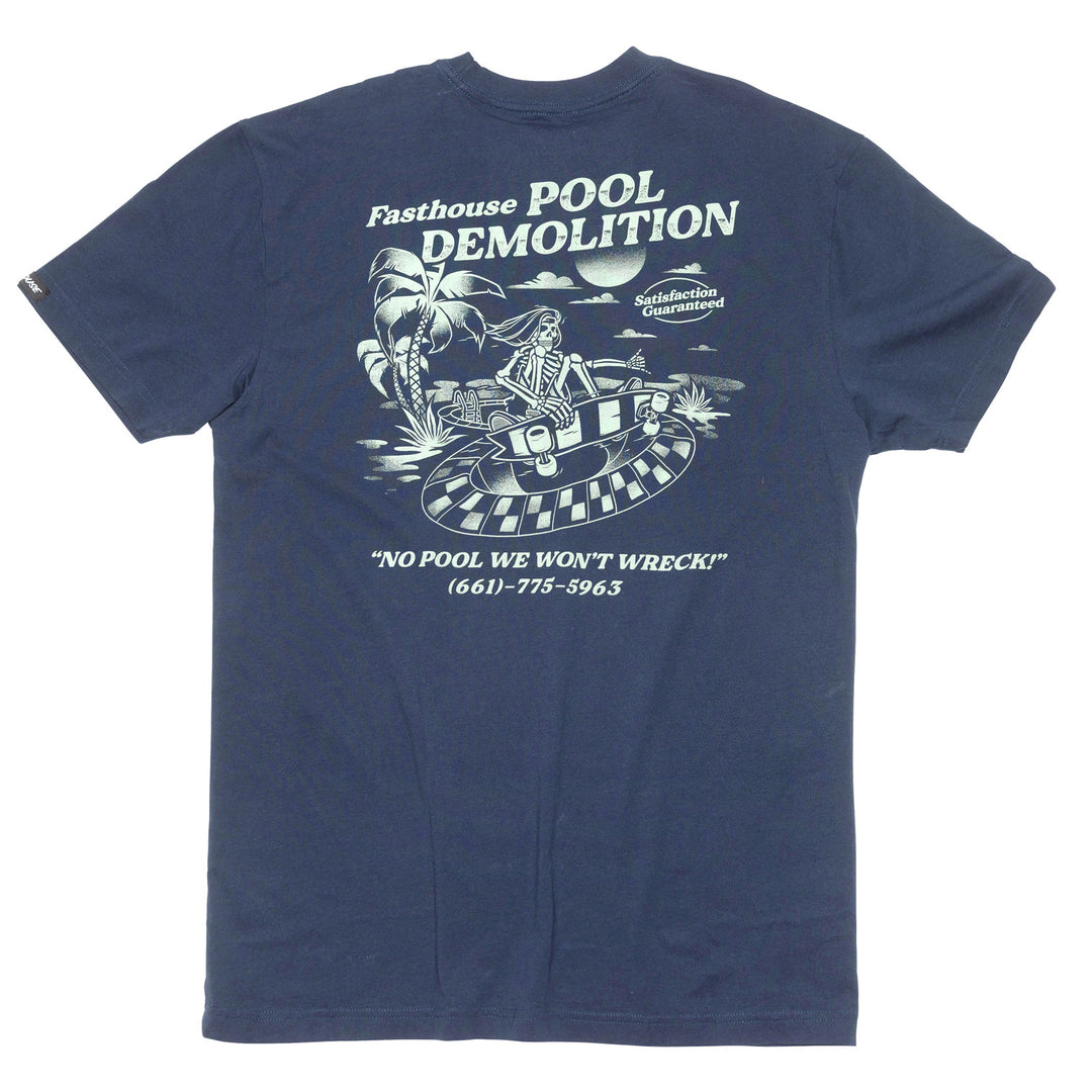 Fasthouse Demolition SS Tee Navy - Rear View
